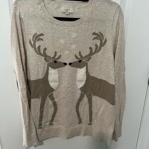 NWOT  LOFT Cream Knit Sweater